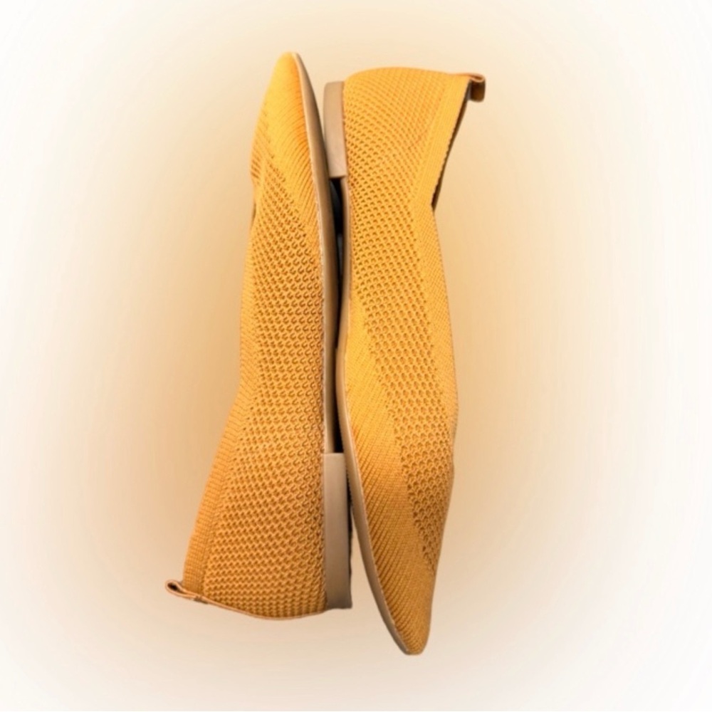 Everlane ReKnit 40 Hour Flats Mustard Yellow Pointed Toe Size 9 - Picture 4 of 6